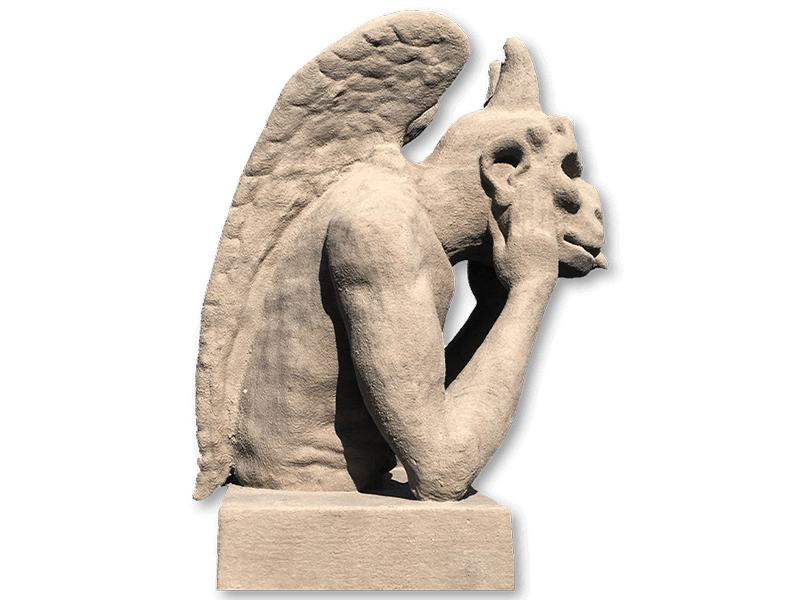 Eine Gargoyle im 3D-Druck auf dem Elephant Gray Drucker
